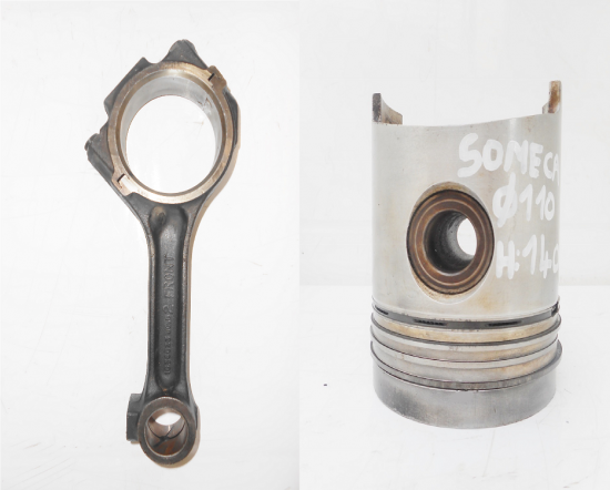 Bielle piston chemise cylindre moteur tracteur agricole