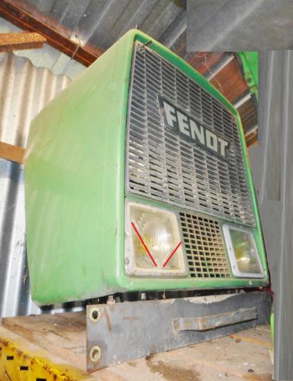 Calandre nez de capot tracteur fendt