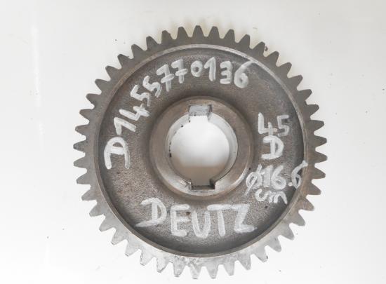 Pignon prise de force tracteur deutz 6006 45 dents 2 clavettes